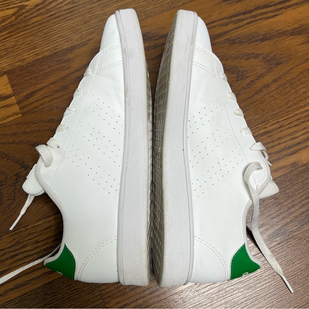 Adidas Advantage Base sneaker in white with green accents in Men’s size 7 - Picture 8 of 12